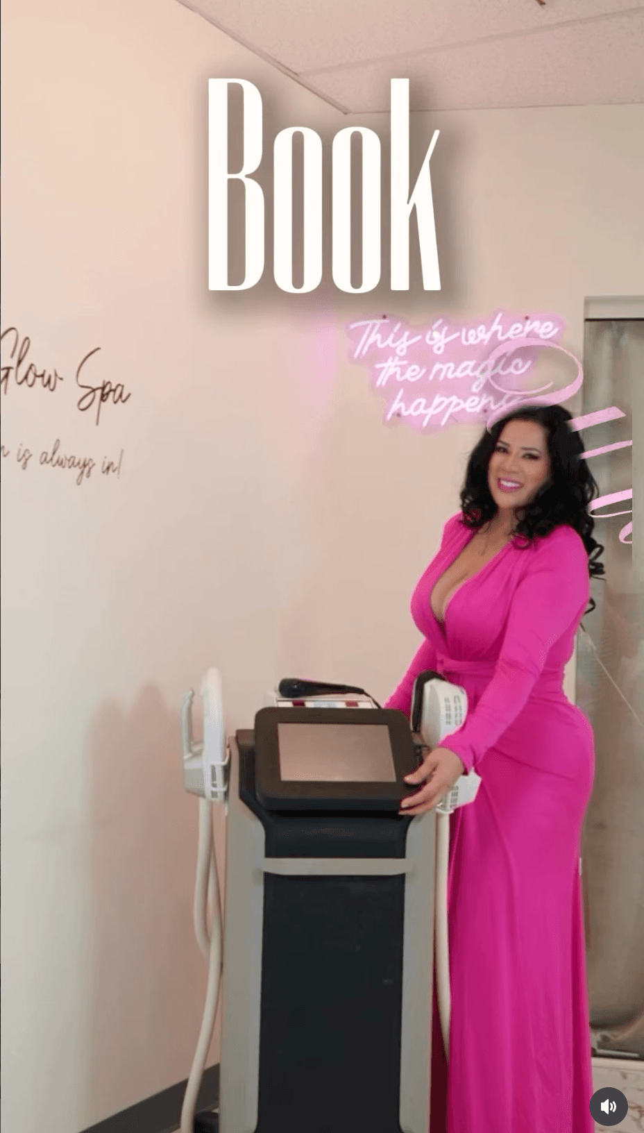 Lara Rahmani with Venus Legacy equipment at Body & Glow Spa